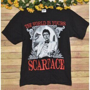 Shaka Wear Men's L Black "Scarface" Graphic T-Shirt Short Sleeve Heavyweight